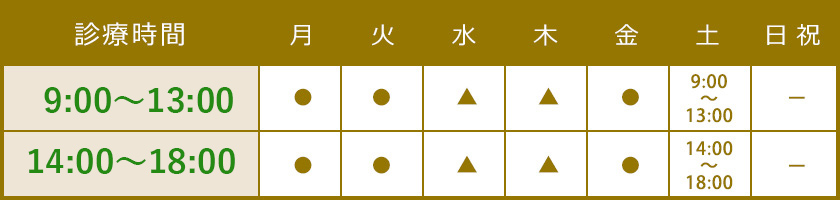 診療時間変更のお知らせ